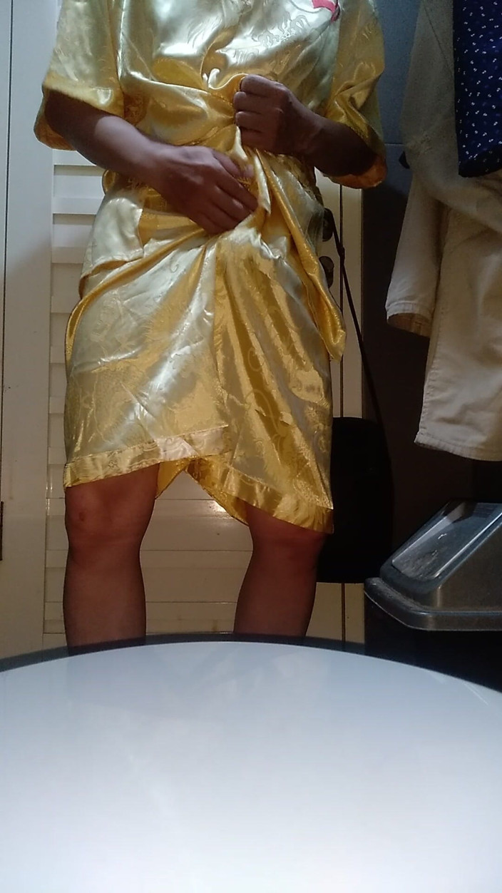 Naomisinka: Crossdresser Cum Wearing Satin Pajamas