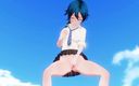 H3DC: 3D Hentai Girl na praia depois da faculdade