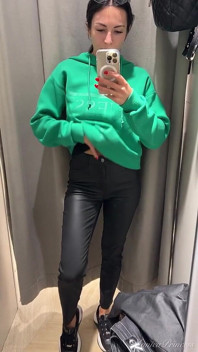 Try on Leggings and Pants, Boobs Tease, Pussy Flashing