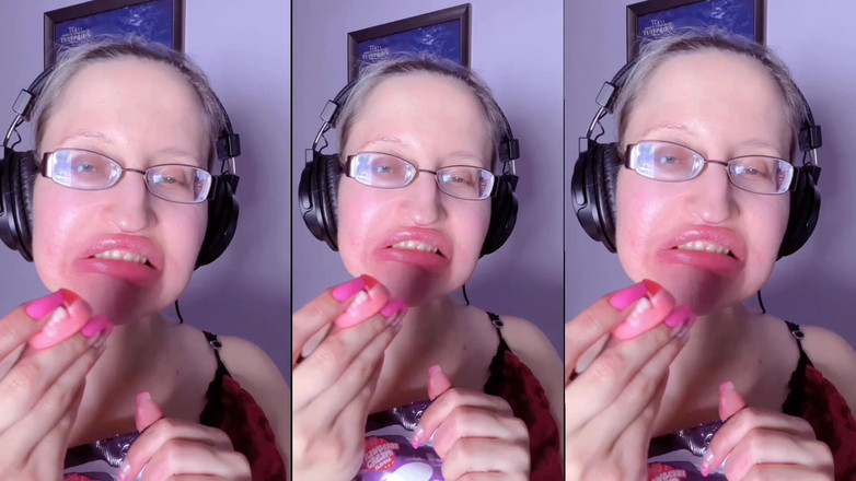 FinDom Goaldigger: Asmr Ăn kẹo răng - Asmr, kính mắt, gianess, son môi, môi...