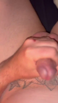 Having a Wank in Bed with My Cut Penis