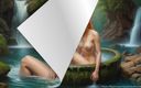 AI Girls: 42 imágenes sexy de chica elf desnuda en el agua -...