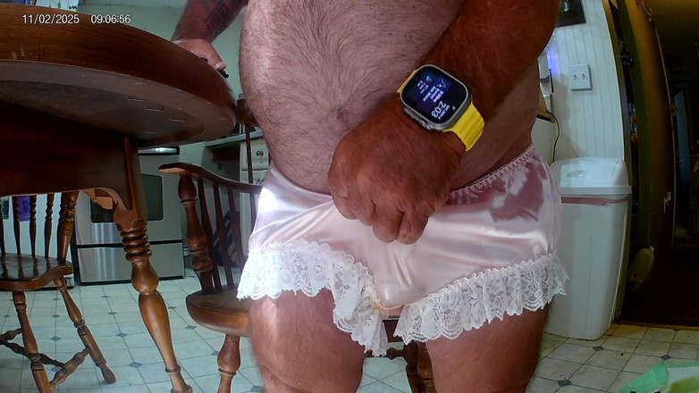 Mark Fletcher: 젖은 Satin Satin 팬티 정액 덮개