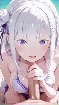 Соблазнение Emilia на пляже в бикини