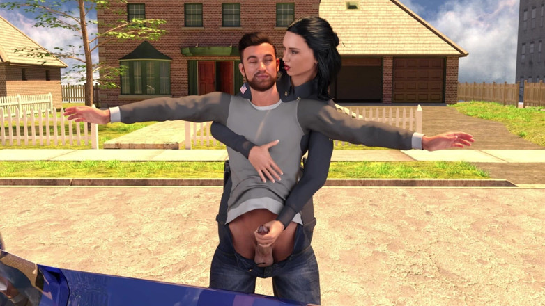 3D Cartoon Porn: Babiččin dům 10 - policistka Sandra honí Thomase, dokud se nevystříká
