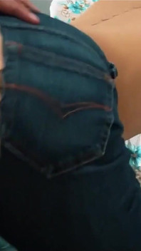 Sexy Booty Fucked by a Big Dick in Her Ripped Jeans