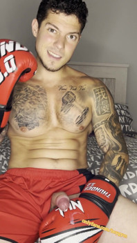 My Cock Cums, with Boxing Gloves