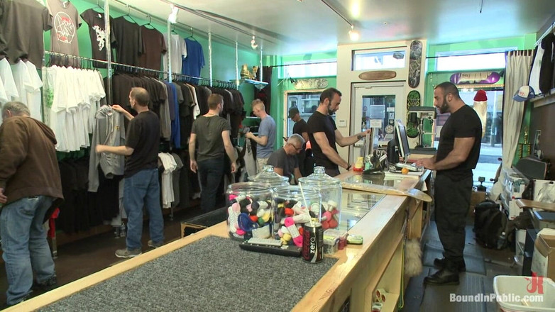 Bound in public: Horny Crowd Jumps on a Ripped Stud in a Skate...