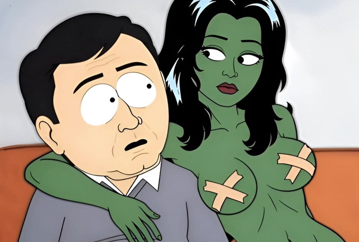 Octopussy Lovers Club: Шлюшку she-hulk трахають на першому побаченні. Мультфільм