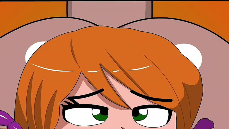 Animate golden: Pecahkan pantat si rambut merah (animasi)