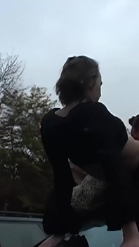 Slut Gets Fucked Hard in Car and Outdoor by Multiple Guys
