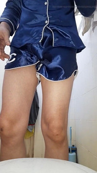 Satin pajamas 지저분한 사정