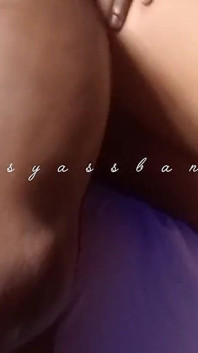 Ebony Girlfriend Fingering Herself as I Pound Her Pussy