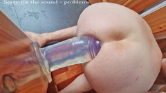 Giantasshole: 내 후장 구멍에 내 새로운 클리어 몬스터 딜도 - 8cm 폭!