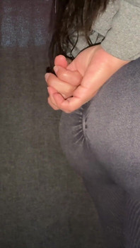 Big-assed Girl Grabs a Stranger's Cock in the Store.