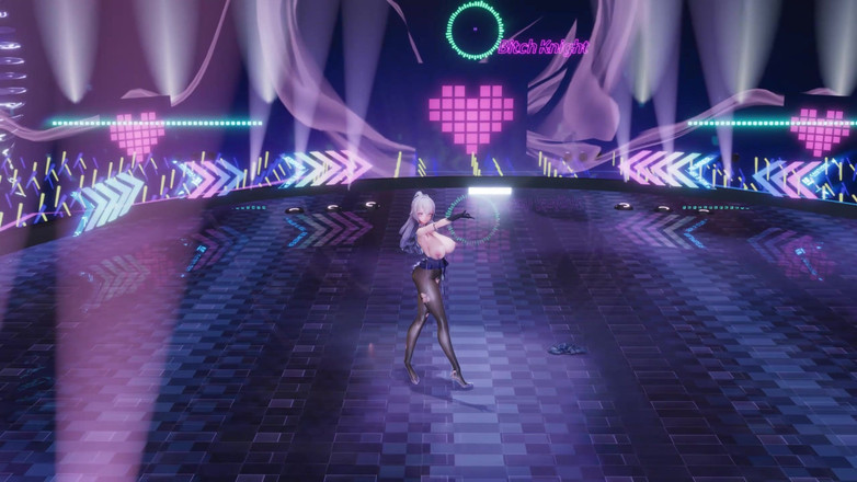 MikuMotion: Chvějící se prsa; Holý zadek minisukně; Černé punčochy bez rozkroku