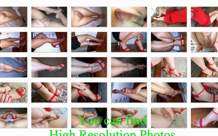 Dani Leg: Kurviga ben, nakna strumpbyxor och heta röda naglar och skor