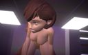 Back Alley Toonz: 熟女在这个动画幻想模仿中有令人难以置信的大屁股肛交