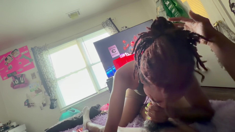 Baby flagz: Tante seksi kulit hitam dientot habis-habisan sama kontol besar pria...