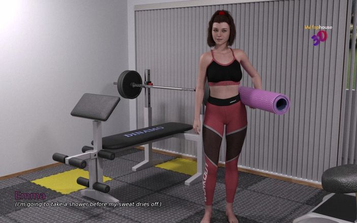 3D Cartoon Porn: 내 기숙사 3 - 의붓여동생 마크와 샤워하면서 자위하는 Emma 판타지