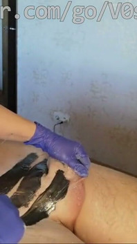 #205(2) Male Waxing. Smooth Penis and Scrotum