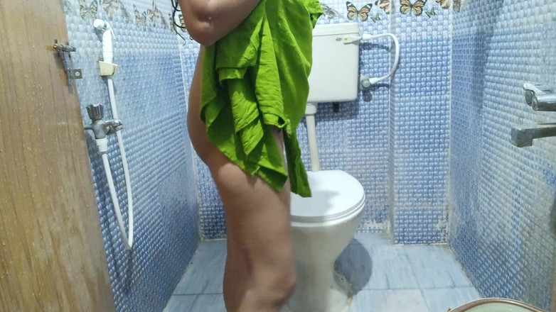 Telugu Couple: Indian Bhabhi in Hotel Bathroom Taking Shower After Sex