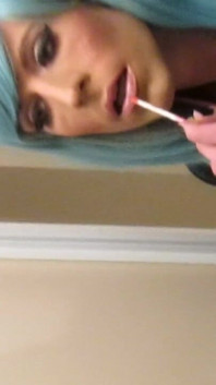 Young Andyann Doing Her Lipstick in First Transformation Training.