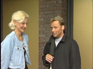 Lucky Cooch: Beautiful blonde chick at the interview