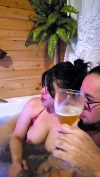 10th Anniversary Jacuzzi Fuck: Mirror Blowjob, Mutual Masturbation & Double Cumshots in the Hot Tub - Selena Vega