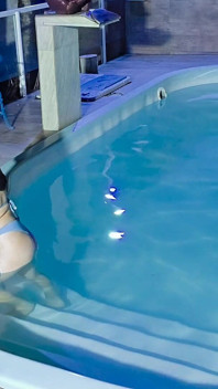 Caught in the Act! Two Brunettes Caught Masturbating in the Condo's Pool