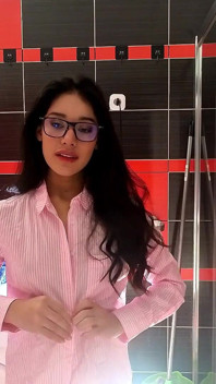 Petite Brunette College Girl Prom Queen Gets Her Panties off in the Bathroom to Flash Pussy and Naked Ass