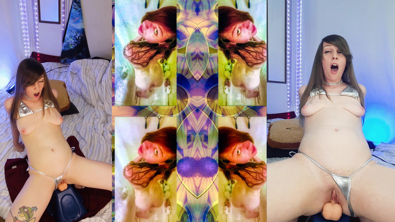 GamerGirlRoxy: Een spuitende dildo zuigen en neuken, rommelig plezier