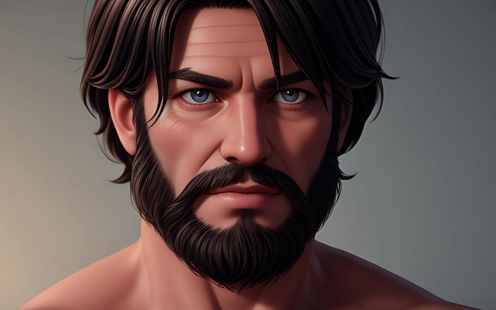 Erotic Man: Scruffy Hunks: diavoorstelling van scruffy 3D cgi-mannen
