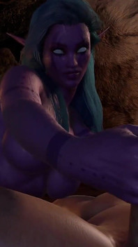 Night Elf ssie Breton Dicka w Skyrim | Skyrim - parodia porno Warcraft