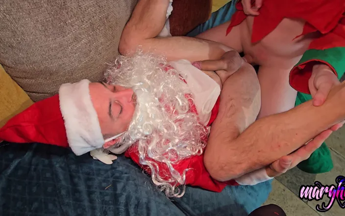 Sexymarghot: Bisex Threesome Stepmother Christmas Trains Her Elf to Fuck Santa