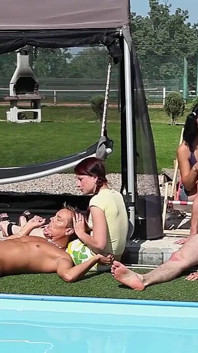 Group of Naughty Young Friends Having Fun