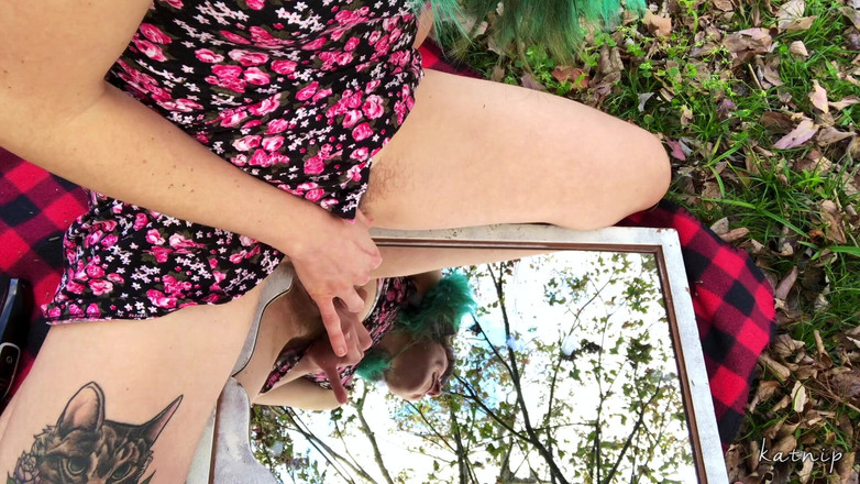 kactus kutie: Odrazy Chlupatý Bush Venkovní orgasmus