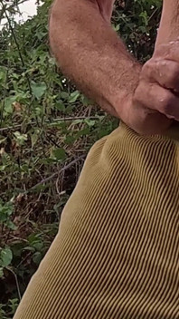 Pissing, Cumming and Pissing Again in the Woods, Soaking Chest and Cords - Rockardglans 211