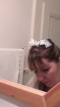 Mucama gorda atrapada bañándose y follada