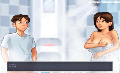 Cartoon Universal: Summertime saga part 31 - hot Stepmommy jerk by big cock ( French...