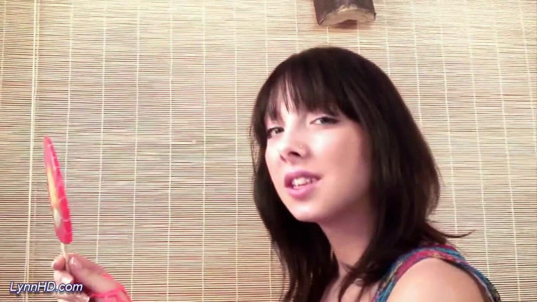 Goldwin pass: Young brunette German teen rubbing her wet pussy