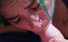 Tattoed Babe Throats Me, I Fuck Her Ass with Creature Cock