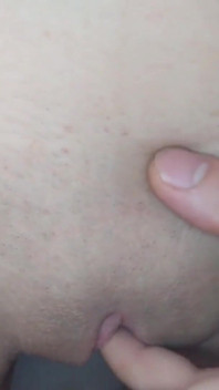 Fingering my girlfriend's pussy in the locker room