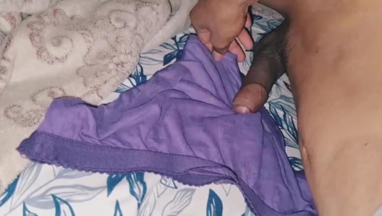 Nickey: Cute Slim Sissy Femboy Masturbates Cock in Step Stepsister's Pantie...