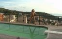 Sunnygirlz: Yesenia Latina Strip at Swimming Pool