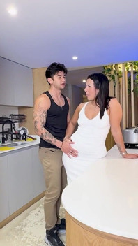 A Beautiful Latina MILF Comforts Her Stepson by Riding His Huge Cock with Her Round Ass