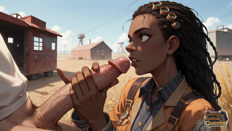 Ebony Anime Queens: Tentația negresei Siren's Wheatfield - cel mai bun negresă XXX!