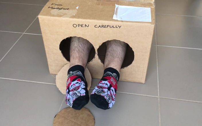 Manly foot: Serie de entrega sorpresa - calcetines para gato mágicos afortunados - grandes...