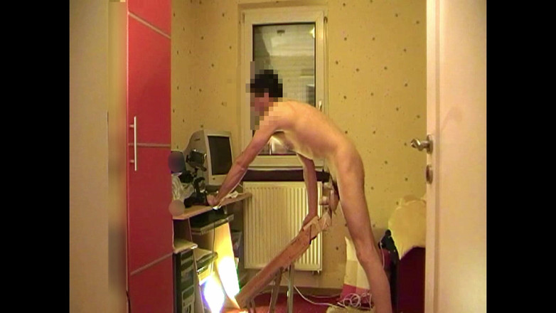 Mark Hannes: Fleshlight Stand šukání masturbace s velkou náloží spermatu