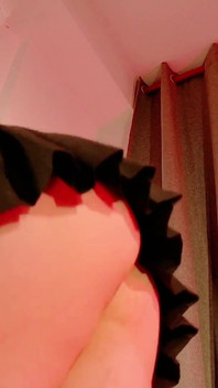 My Cute Girlfriend Sends Me a POV of Her Nice Natural Breasts and Big Thighs